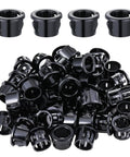 50 Pack Black Snap Bushing for Half Inch Knockouts, black plastic grommets for electrical wiring and hose protection