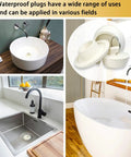 Image showing Six Slick Rubber Sink Drain Plug With Quick Pull Grip Ring Brings Six Breezy Universal Sizes To Fit Kitchen Bathroom Bathtub.