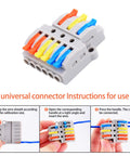 Must Have Push In Electrical Connectors Kit With Lever Wires, Quick Wiring Cable Connector shown with nylon PA66 housing and levers
