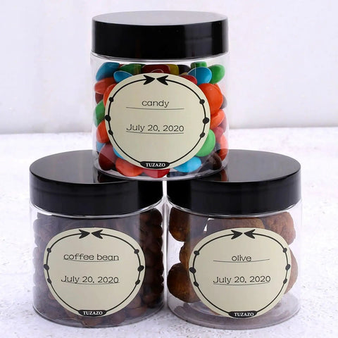 12 Pack 4 Oz Clear Plastic Sample Jars With Heavy Duty Black Screw Top Lids Super Portable Travel Cosmetic Storage Containers Perfect For Giveaways And Retail Displays A Total Bang For Your Buck Value Set