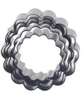 Five Piece Flower Shaped Leather Cutter Set With Alloy Steel Hollow Punch Tools Ranging From 30mm To 50mm