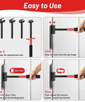 4 In 1 Door Hinge Adjustment Tool Set With Replaceable Heads For 14mm To 25mm Hinges instructions in use, showing alignment process.