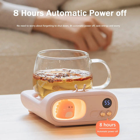 Skip The Lukewarm Vibes Keep Your Morning Brew Sweating Hot On Any Desk With This Smart Electric Coffee Mug Warmer Boasting Three Custom Temp Settings And Fail Safe Auto Shut Off Shield, 8 hours automatic power off feature.