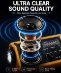 Ultra clear sound quality of Beefed Up Emergency Weather Radio With Hand Crank Solar Power And 12000mAh Battery showing 57mm speaker