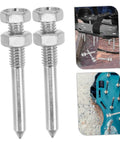 Durable Lawn Aerator Shoes With Metal Spikes For Easy Grass And Lawn Care showing spare metal spikes and shoe attachments