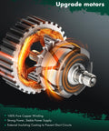Heavy Duty 250 Amp 12V Clockwise Alternator For Toyota Tundra 4.7L 2004 2005 2006 2007 2008 2009 With 6 Groove Pulley Internal Regulator OEM Replacement, showing internal copper winding.