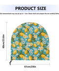 Heavy Duty Weatherproof Fan Cover Fits 24 Inch Outdoor Pedestal Wall Mount Industrial Fans Solid Cloth Guard with lemon pattern.