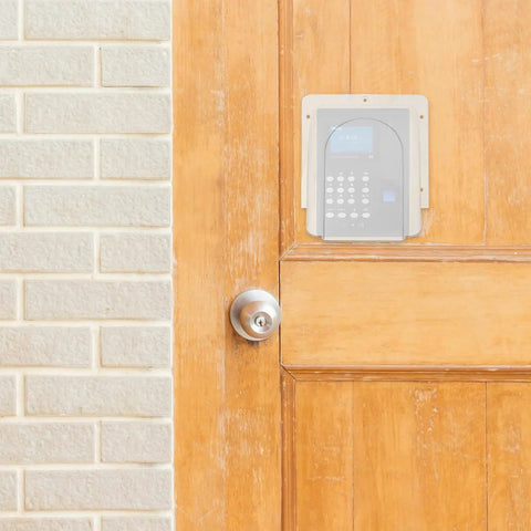 Waterproof Doorbell Rain Cover For Time Attendance And Fingerprint Devices PVC Protective Weatherproof Cover on outdoor wooden door