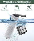 Floor One S5 Combo Replacement Brush Rollers And HEPA Filters Kit for Cordless Wet Dry Vacuum Cleaner, washable in water