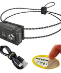 Ultra Light Headlamp With 360 Lumens, USB C Rechargeable, Weighs Just 1.34 Oz, Trail Ready for Backpacking, Camping, Running bundle