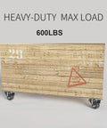 Wooden crate on Built Tough Heavy Duty Two Inch Stem Caster Wheels Set Of Four With Six Hundred Pound Capacity Threaded Stem Dual Locking Brakes