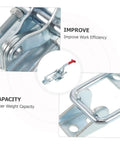 Heavy Duty Toggle Latch Clamp for Tool Boxes and Jigs, 2183 Lbs Holding Capacity, Galvanized Iron With Hydrophobic Sealing and Anticorrosive Treatment, Adjustable Metal, Weatherproof Quick Release Design on galvanized latch clamp close-up