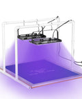 Two Pack 50W LED UV Exposure Light For Screen Printing And Cyanotypes with PVC stands and cable ties for 10 by 14 inch screen setup