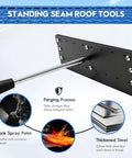 Fifteen Point Seven Inch Heavy Duty Sheet Metal Folding Hemming Tool Dual Side Bender With Sight Holes For Roofing Ductwork Metalworking