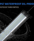 Image of Beefed Up 25W IP66 Explosion Proof LED Work Light Tube showing waterproof feature with 240 LEDs, IP67 rated for CNC machines.
