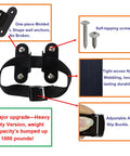 Heavy Duty Anti Tip Furniture Straps With Adjustable Wall Mount Kit for Dresser, featuring nylon webbing and metal buckles.