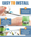 Installation steps for 45 Piece Stainless Steel Hose Clamp Kit With Worm Gear Adjustable From 1/4 To 1-1/8 Inches (6-29 Mm)