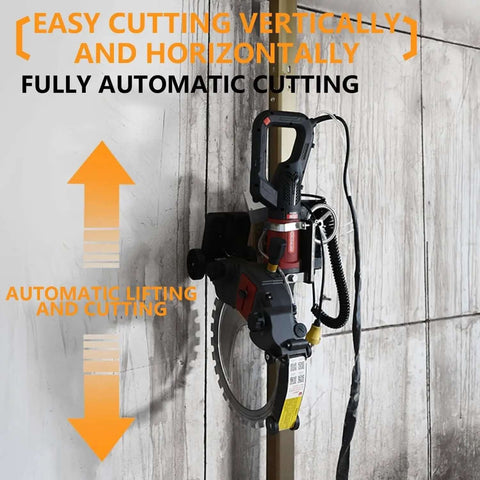 Heavy Duty Linear Rail Wall Cutting Track Guide With Three Meter Beam For Knocking Out Door And Window Openings Featuring One Button Remote Lift And 150 Watt Pure Copper Motor For Smooth Cuts That Run Like Clockwork All Day, automatic lifting feature.