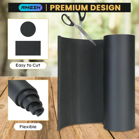 Half Inch Thick Neoprene Foam Sheet 17 Inch Wide 60 Inch Long Non Adhesive Padding For DIY Gaskets Seals Pads Crafts Flooring And Anti Vibration Cushioning
