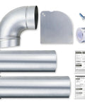 Dryer Side Venting Kit Upgrade For LG And Kenmore Dryers Side Or Bottom Vent Options Dope Replacement For AP5672784 2400642 PS7784989 with metal ducts, elbow, cover plate, and screws