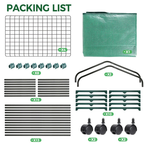 Compact Portable Greenhouse On Wheels For Indoor And Outdoor Use With 4 Tier Rack And Durable PE Cover Easy To Move Smooth Locking Wheels Weather Resistant Ideal For Seedlings Plants And Quick Sunlight Shifts