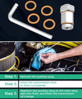 Magnetic Oil Drain Plug Kit M14x1.5 For Cars And Bikes Makes Changing Fluid Easy Without Drilling Messy Holes In Your Pan For A Clean Swap And Better Engine Health. stainless plug with washers and wrench