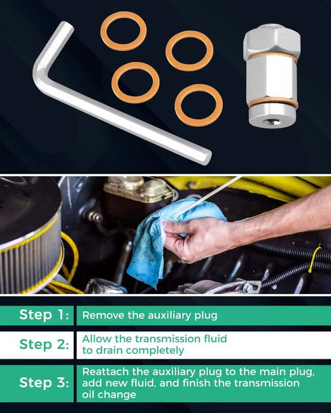 Magnetic Oil Drain Plug Kit M14x1.5 For Cars And Bikes Makes Changing Fluid Easy Without Drilling Messy Holes In Your Pan For A Clean Swap And Better Engine Health. stainless plug with washers and wrench