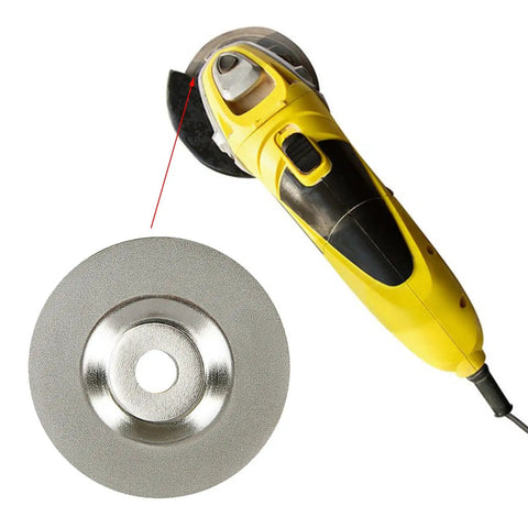 Diamond Grinding Wheel And Knife Sharpening Stone For Scissors And Chisels Grit 400 Hardcore Abrasive Disc on a tool.