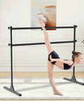 5 Foot Freestanding Ballet Barre With 10 Adjustable Heights From 11 To 47 Inches 350 Lb Capacity Steel Portable Double Barre