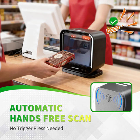 Hands Free USB Barcode Scanner With Auto Sensor Trigger Reads 1D 2D And QR Codes No Fuss Fast For POS Retail Warehouse And Inventory