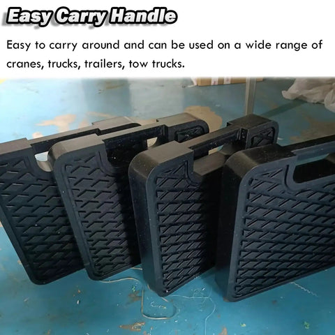 Heavy Duty Crane Outrigger Pads, Tough As Nails Stabilizer Plates And Leveling Blocks For Boom Lifts And Camper Jacks, Wide Footprint Handles Heavy Loads And Stops Soft Ground Sinking Dead