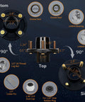 Bottom view of 2-set 4-lug trailer hub kit for 1 in and 1-1/16 in spindles with L44643/L44649 bearings