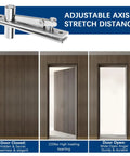 Real Deal Heavy Duty Invisible Door Hinges Rotating 360 Degrees Smooth And Silent For Bookcases Concealed Pivot Hardware showing adjustment feature and installation.