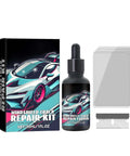 DIY Windshield Crack Repair Kit For Chips And Stars Quick Glass Fix That Stops Cracks From Spreading Easy No Removal Car Windshield Repair For A Clear Finish In Minutes with bottle, box, and tools