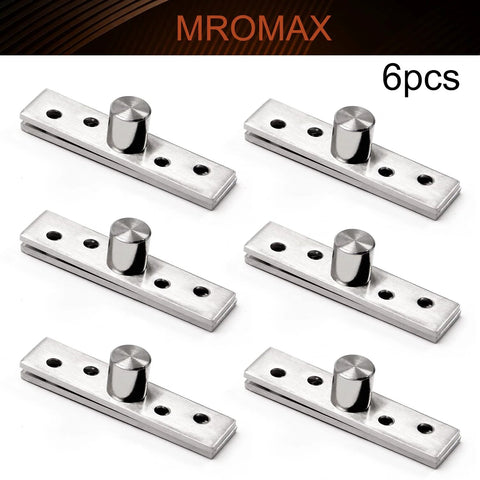 Six-pack Hidden Door Pivot Hinge 75mm Stainless Steel 360 Degree Rotation for Cabinets and Cupboards Brushed Finish Heavy Duty