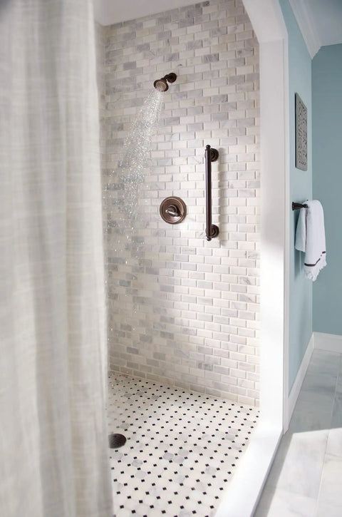 Oil Rubbed Bronze 24 Inch Stainless Steel Bathroom Grab Bar For Safety And Stability Traditional Style Easy Install Coordinate