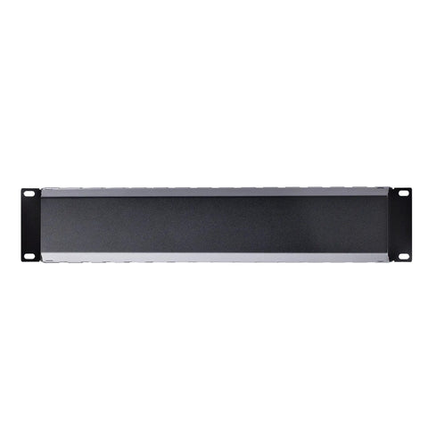 Horizontal 2U Server Rack Cable Management Finger Duct With Cover for 19 Inch Network Racks, front view.
