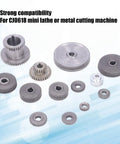 Boss Grade Mini Lathe Gear Set For CJ0618, Metal Replacement Gears Kit in Multiple Sizes, Rustproof HT250 Gray Iron Display