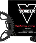 Hyper Fast 520 Conversion SX3 Black Chain And Sprocket Kit CK6317 displayed with packaging and components