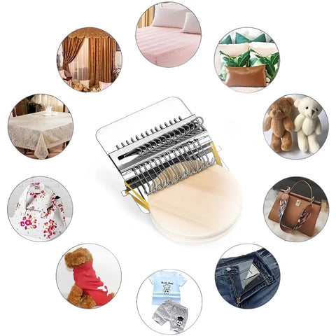 All In One Darning Kit For Quick Mends Mushroom Patch Loom Set With 14 Hooks 16 Large Eye Needles 100 Color Threads