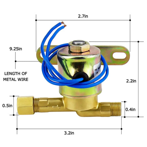 Water Solenoid Valve Replacement 4040 for Humidifiers 24V 2.3W 60Hz 125 PSI Blue, Aprilaire Compatible for 220 224 400 500 600 700 Series