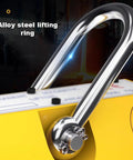 Detail of the alloy steel lifting ring on the Bulletproof Heavy Duty Magnetic Lifter With Quick Release Lever.