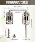 6 Pack Sliding Door Lock Set 2 Inch Drop In Loop Latch For Sliding Glass Patio Doors French Doors And Storm Doors Secure Safety Lock Kit Easy Install Silver Ideal For Apartments And Homes Provides Secondary Protection Weather Resistant Durable with dimensions