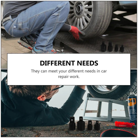 Heavy Duty Black Tool Steel Socket Reducer Adapters Set That Gets The Job Done For Your Car Repairs And General Projects Without Any Drama on car wheel