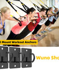 Totally Legit 3 Pack Wall Anchors For Resistance Bands And Heavy Duty Workout Hooks, Rock Solid Exercise Band Mounts on a gym wall.
