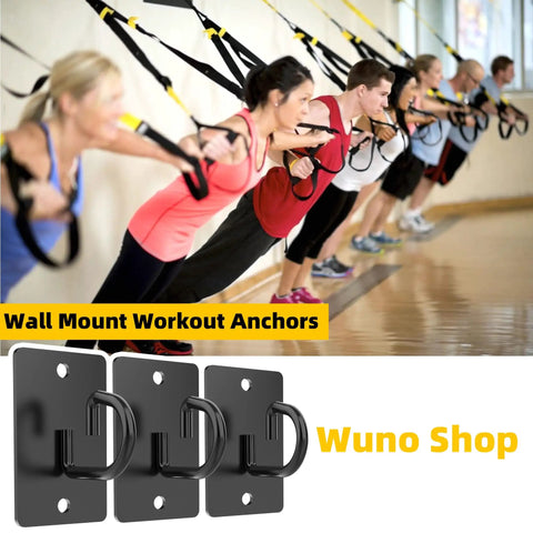 Totally Legit 3 Pack Wall Anchors For Resistance Bands And Heavy Duty Workout Hooks, Rock Solid Exercise Band Mounts on a gym wall.