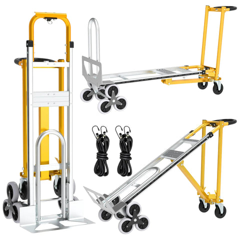 Heavy Duty Stair Climbing Hand Truck Built Tough For 1000 Pound Loads No Sweat Moving Four In One Instant Convertible Aluminum Dolly Cart With Smooth Rollers Badass Load Lifter For Relocations Logistics And Mall Dash Trips