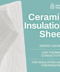 Ceramic insulation sheet by Home Intuition, white ceramic fiber, 1 in thick, side view with folded edge.