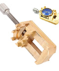 Solid Mini Vise Clamp With Soft Copper Jaws For Watch Repair Jewelry Making Electronics And Woodworking Projects, showing detailed copper jaws and adjustable grip.