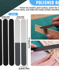 Sanding sticks from 25-Piece Model Building Tools Kit for Hobbyists and DIY Enthusiasts for plastic figures and mini kits.